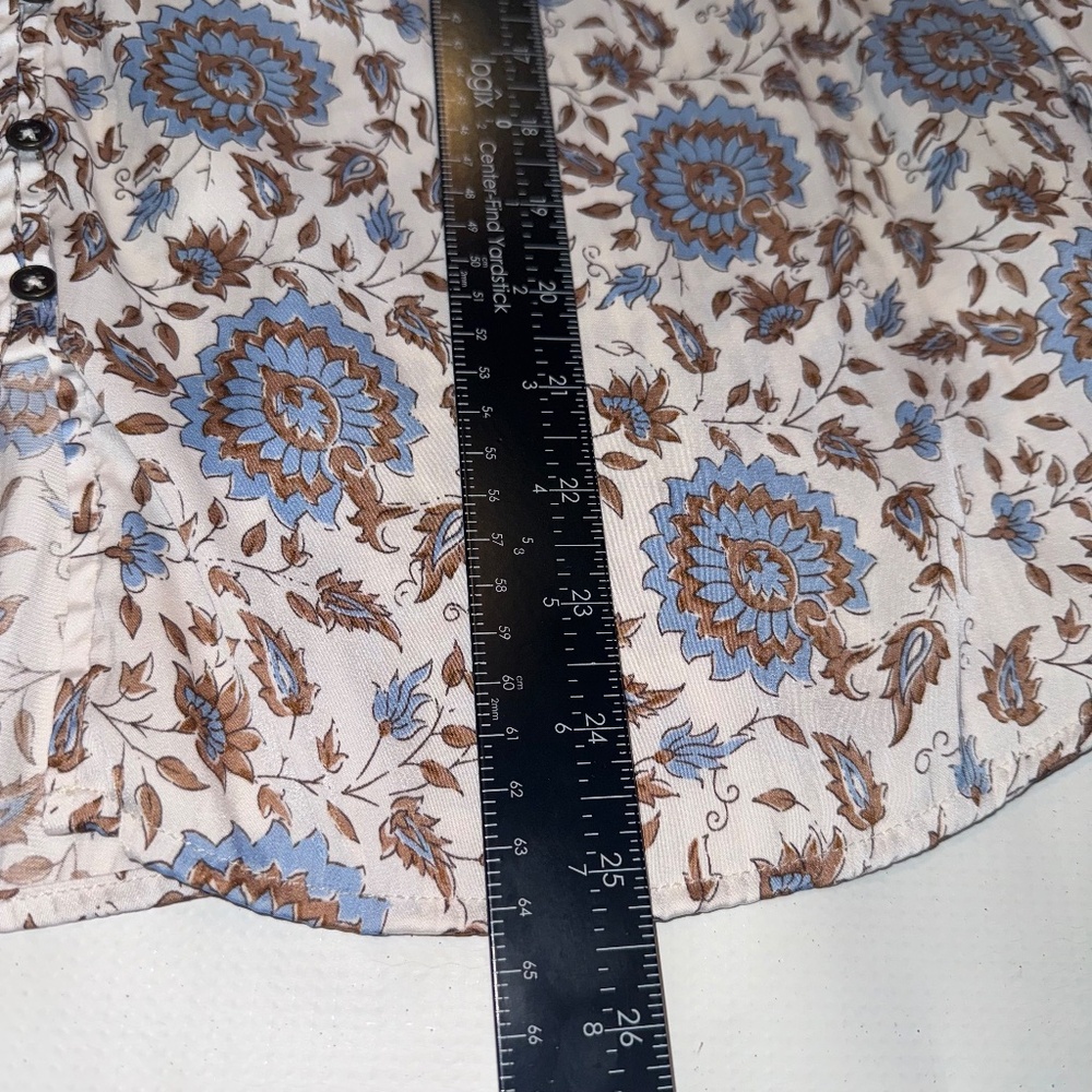 ANTHROPOLOGIE Button-Front Peasant Blouse Print sz 2x - Picture 10 of 11